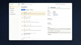 Official BrewUI application window in Homebrew 7 showing package management interface and cask details