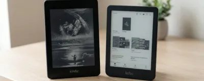Side-by-side comparison of Kindle Paperwhite and Kobo Clara BW