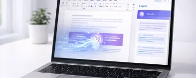 Microsoft Copilot in Word showing AI writing assistance features