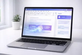 Microsoft Copilot in Word showing AI writing assistance features