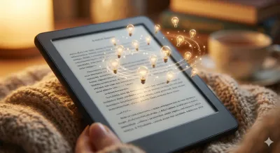 Kindle e-reader showing hidden features and customization options