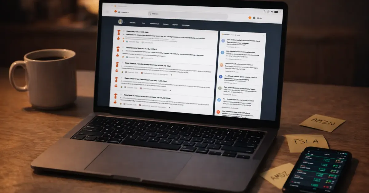 Collection of finance subreddit community pages on a screen