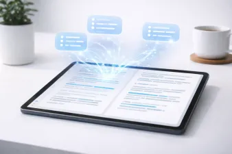 Collection of AI PDF summarizer tools processing a long document