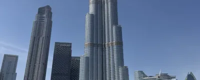 Dubai skyline with Burj Khalifa from an AI-planned trip itinerary