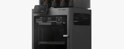 Bambu Lab X2D 3D printer with AMS 2 multi-material system