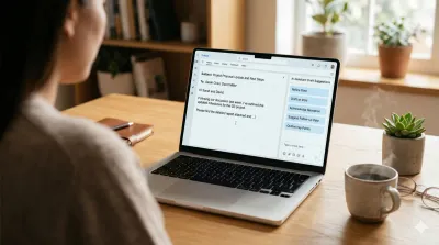 ChatGPT interface drafting a professional email with a template structure