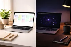 Side-by-side comparison of Notion AI and Obsidian AI interfaces