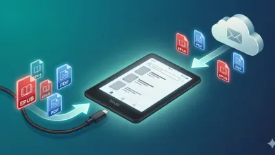Step-by-step visual guide for sideloading books onto a Kindle