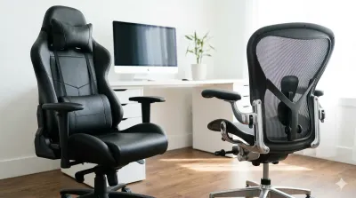 Side-by-side comparison of Secretlab Titan Evo and Herman Miller Aeron chairs