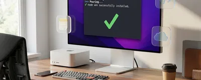 Collection of free macOS app icons arranged on a Mac desktop