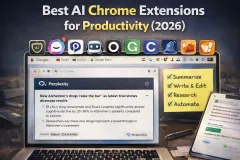 Collection of AI Chrome extension icons in a browser toolbar