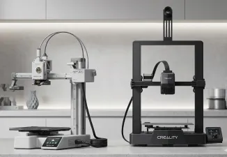 Side-by-side comparison of Bambu A1 Mini and Creality Ender 3 printers