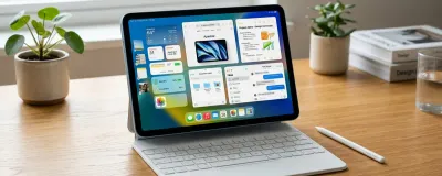 11-inch iPad Air with M4 chip running iPadOS 27 with Apple Pencil Pro on a modern workspace desk