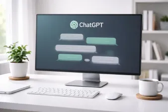 Illustration showing advanced ChatGPT features and workflows