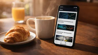 Collection of stock news app interfaces on a smartphone screen