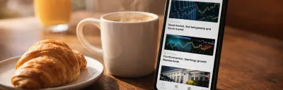 Collection of stock news app interfaces on a smartphone screen
