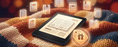 Kindle e-reader displaying free ebook sources and library apps