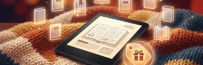 Kindle e-reader displaying free ebook sources and library apps