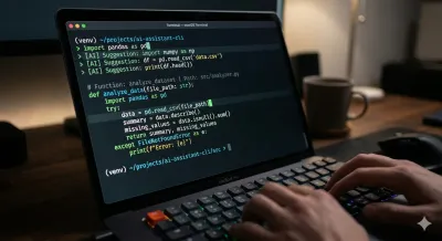 A terminal window showing the Gemini CLI interface with AI-powered code assistance.