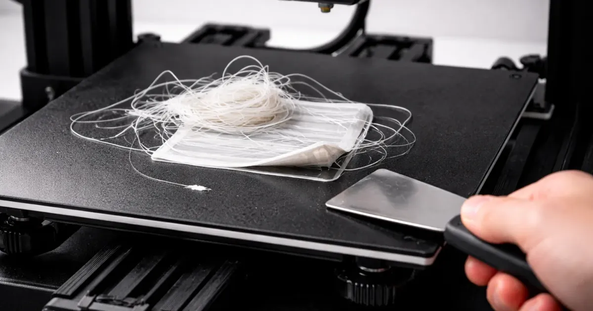 Step-by-step visual guide for fixing 3D print bed adhesion problems