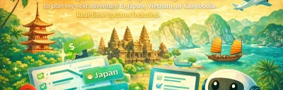 Southeast Asia travel map with AI planning tools and destinations