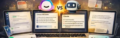 Side-by-side comparison of Grammarly, Jasper, and Claude writing tools