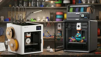 Side-by-side comparison of Anycubic S1 Max and Snapmaker U1 printers