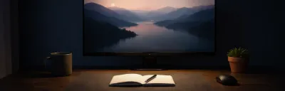 Collection of monitor light bars mounted on screens in a home office