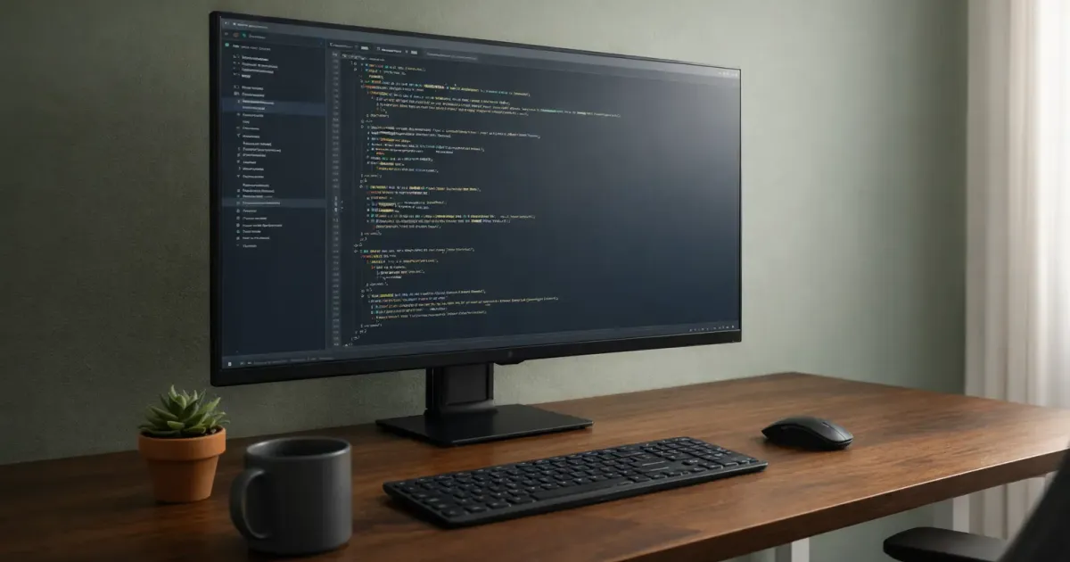 Collection of WFH monitors arranged on desks in a home office