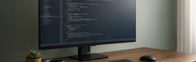 Collection of WFH monitors arranged on desks in a home office