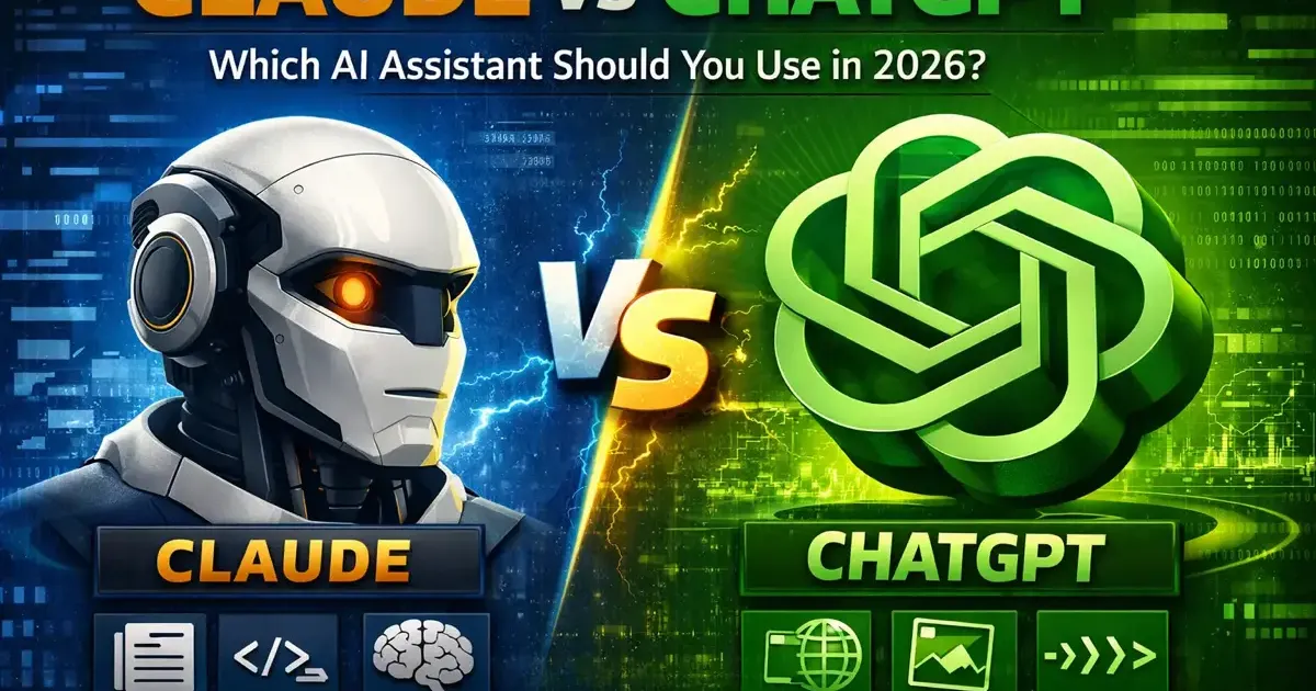 Side-by-side comparison of Claude and ChatGPT AI interfaces