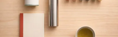 Collection of Japanese products including stationery, snacks, and electronics