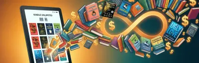 Kindle with Unlimited catalog and cost breakdown illustration
