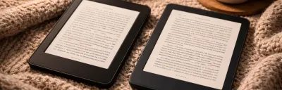 Side-by-side comparison of Kindle and Kobo e-readers
