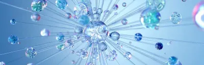 Illustration showing prompt engineering concepts and AI chat interface