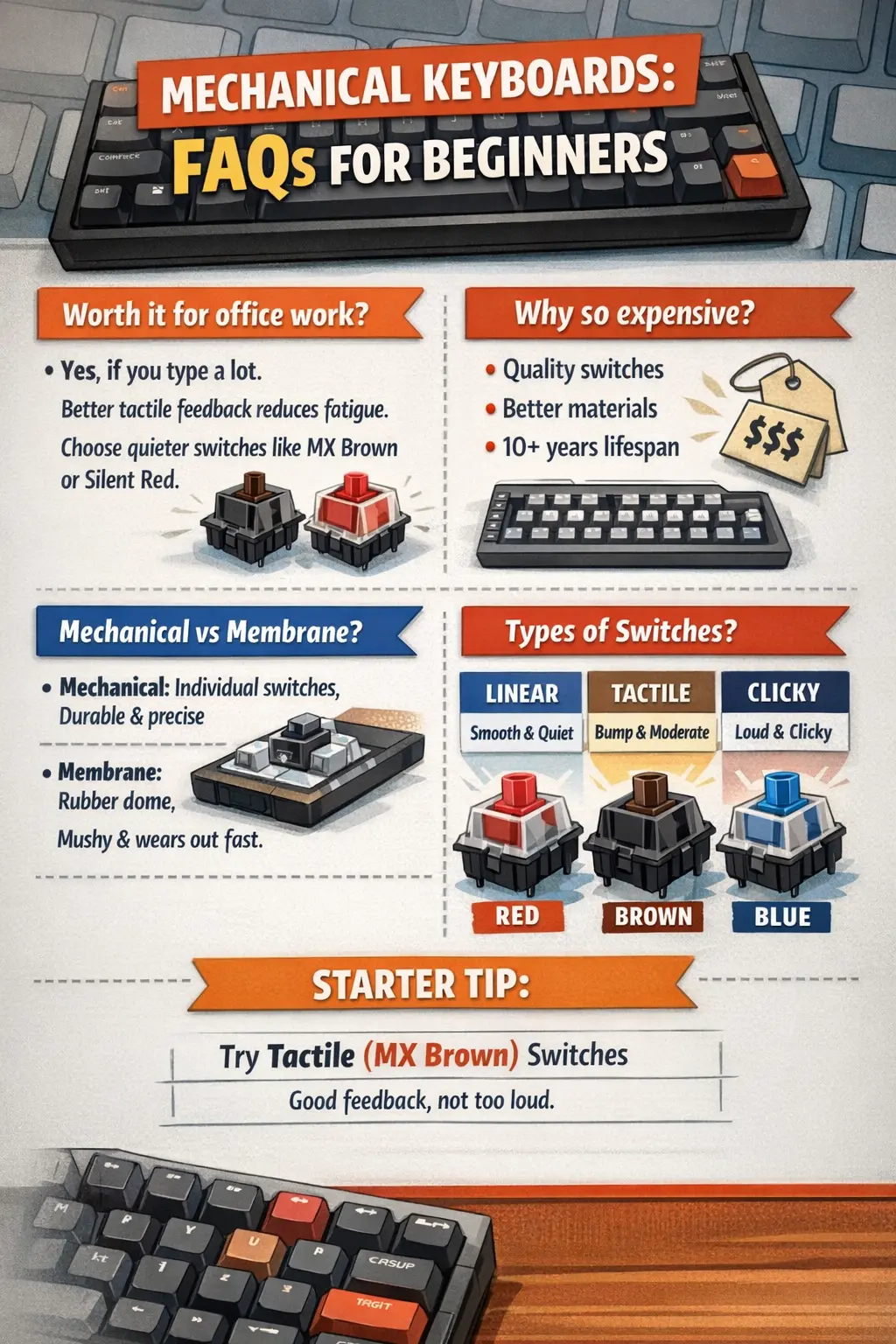 Best Mechanical Keyboards for Beginners: A No-Nonsense Guide